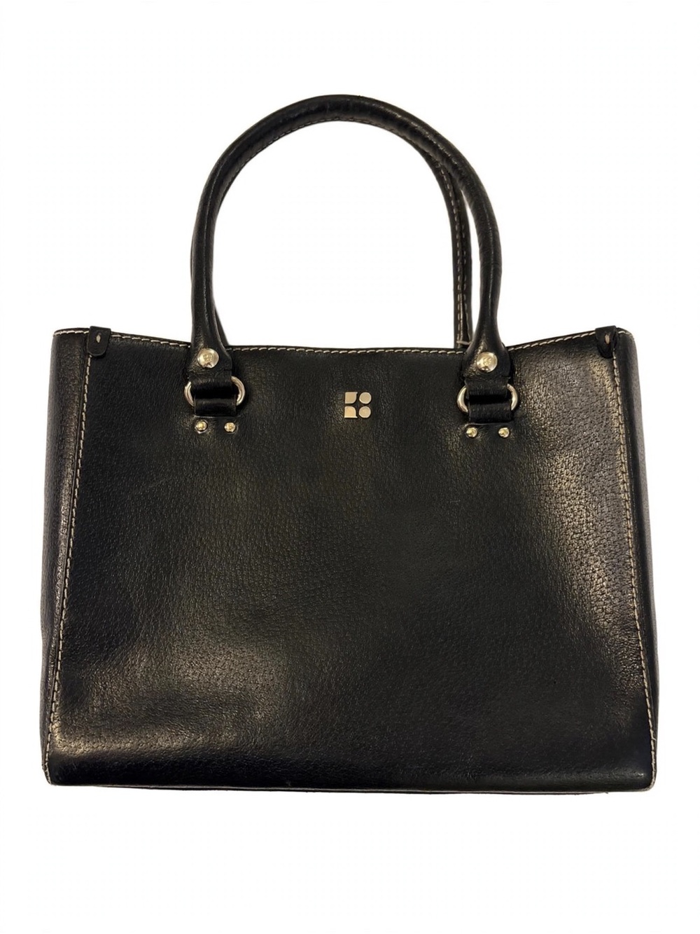 kate spade Grove Court Thea Tote Black Pebbled Silver HW